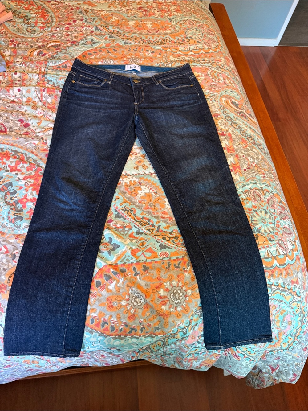 PAIGE Dark Indigo Skinny Jeans